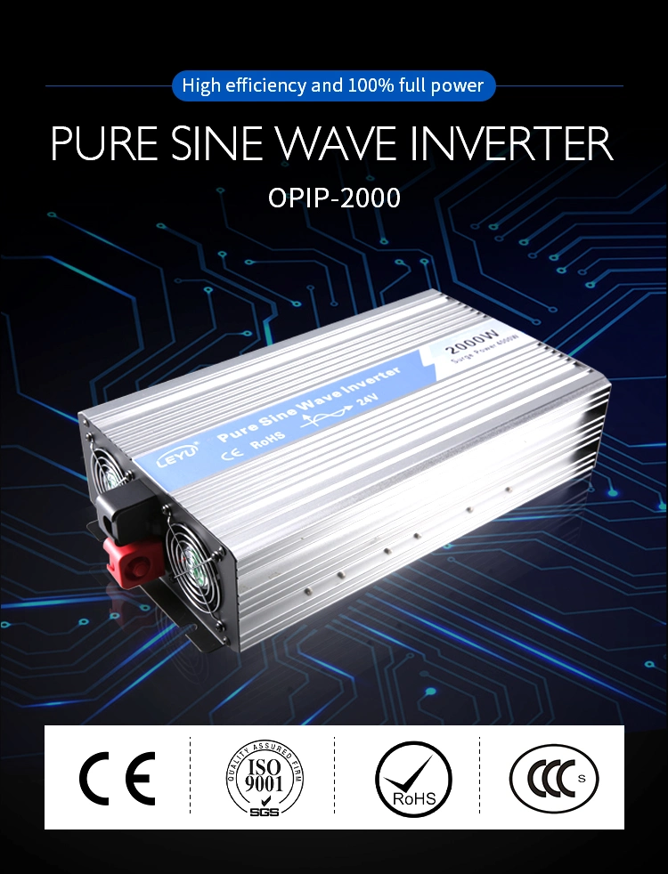 2000W 12V/24V/48V DC to AC 110V/220V Pure Sine Wave, Car Solar Power off Grid Inverter