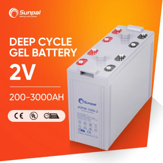 Sunpal 2V 1000ah 1500ah 2000ah 2500ah 3000ah Blei-Säure-Batterie Opzs Energy 2V Opzv